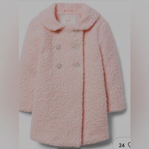 Janie and Jack Blush Pink Boucle Sherpa Coat